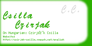 csilla czirjak business card